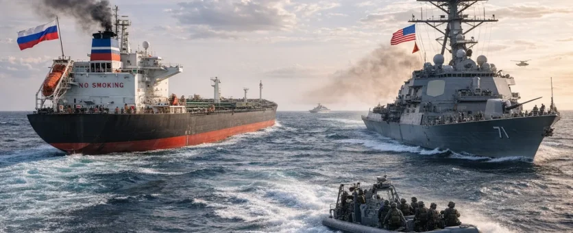 Petrolero ruso y Estados Unidos