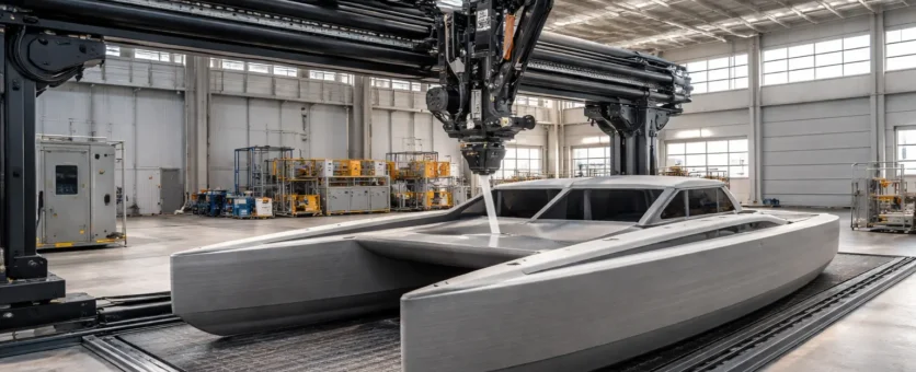 Catamarán impreso en 3D en 160 horas en Italia